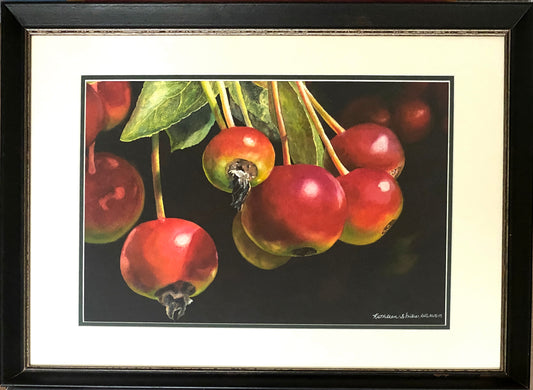 Original Watercolor Painting Cluster of Crab Apples